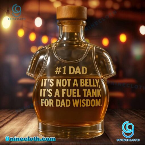 Dad It's Not A Belly It's Just Extra Storage For Dad Jokes Custom Whiskey Bottle yjenrRv