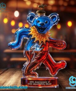 Dancing Bear 60th Anniversary Of Grateful Dead Custom Whiskey Bottle hYBNm5P