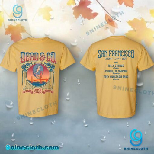 Dead & Company Golden Gate Park San Francisco August 1, 2 And 3, 2025 T-shirt 9bOR1DG