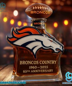 Denver Broncos 65th Anniversary 1960-2025 Broncos Country Whiskey Bottle P8ELyYQ