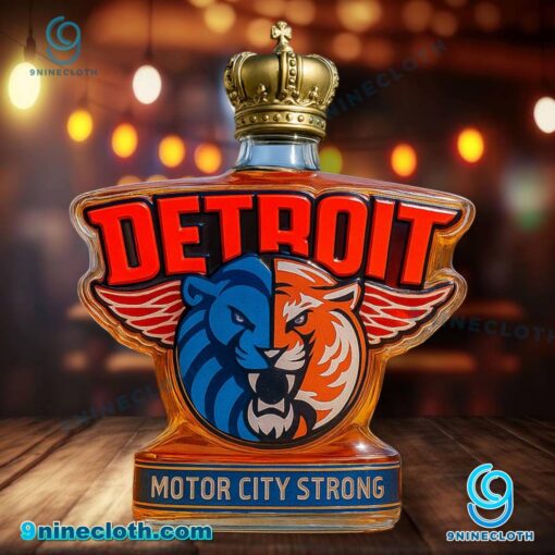 Detroit Motor City Strong Whiskey Bottle z8qBQ3A