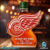 Detroit Red Wings 100th Anniversary 1926-2026 Custom Whiskey Bottle vBzVU1j