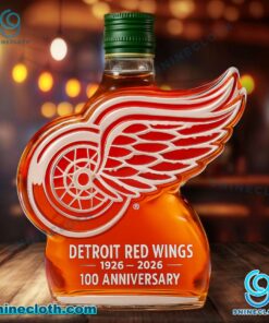 Detroit Red Wings 100th Anniversary 1926-2026 Custom Whiskey Bottle vBzVU1j