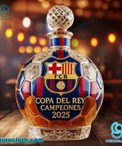 Fc Barcelona Copa Del Rey Campeones 2025 Custom Whiskey Bottle eGqjHpd
