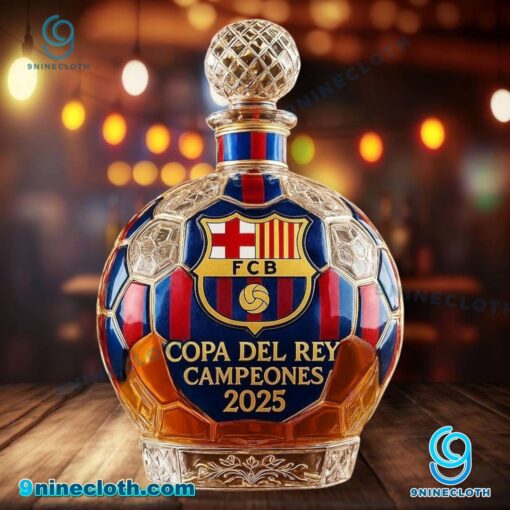 Fc Barcelona Copa Del Rey Campeones 2025 Custom Whiskey Bottle eGqjHpd