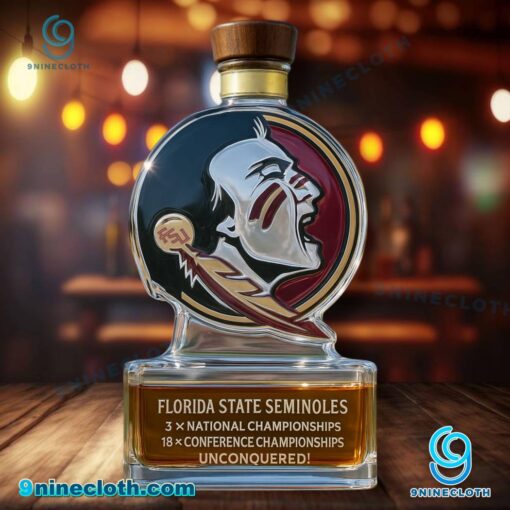 Florida State Seminoles 3x National Championships Custom Whiskey Bottle jgbmfYi