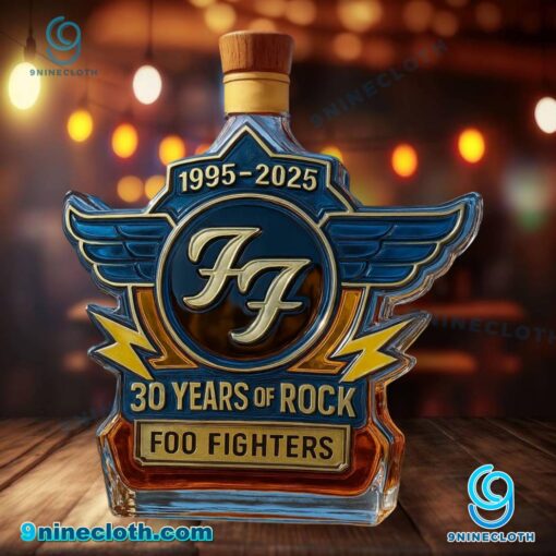 Foo Fighters 1995-2025 30 Years Of Rock Custom Whiskey Bottle 1AxHXU8