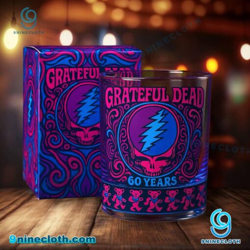 Grateful Dead 60 Years Whiskey Glass tULhGCE