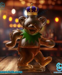 Grateful Dead Dancing Bear Custom Whiskey Bottle AuKLiMZ