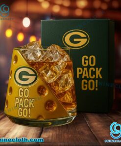 Green Bay Packers Go Pack Go Cheesehead Whiskey Glass rsHiFWv