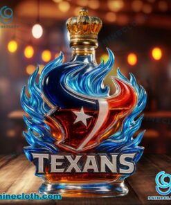 Houston Texans Fire Custom Whiskey Bottle ZzdqRHM