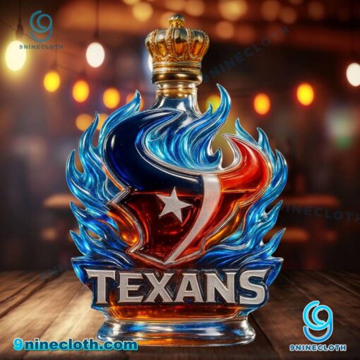 Houston Texans Fire Custom Whiskey Bottle ZzdqRHM