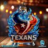 Houston Texans Fire Custom Whiskey Bottle-x o85ia1J