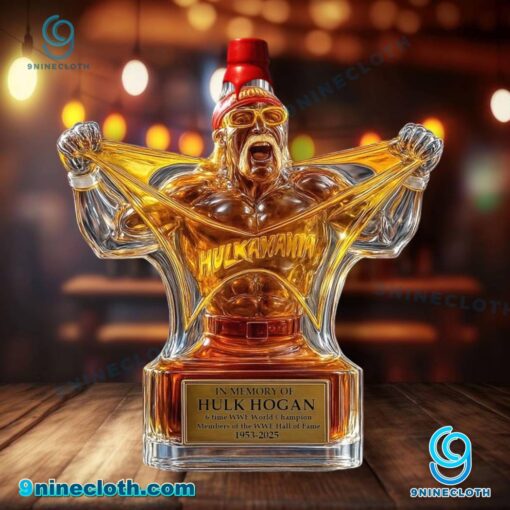 In Memory Of Hulk Hogan 6-time WWE World Champion Custom Whiskey Bottle cYvKrqD