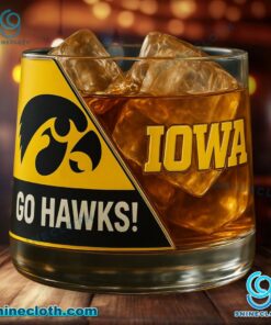 Iowa Hawkeyes Go Hawks Whiskey Glass Ov2LmXc