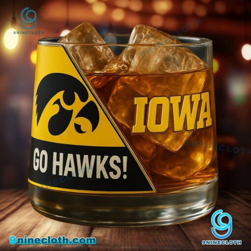 Iowa Hawkeyes Go Hawks Whiskey Glass Ov2LmXc