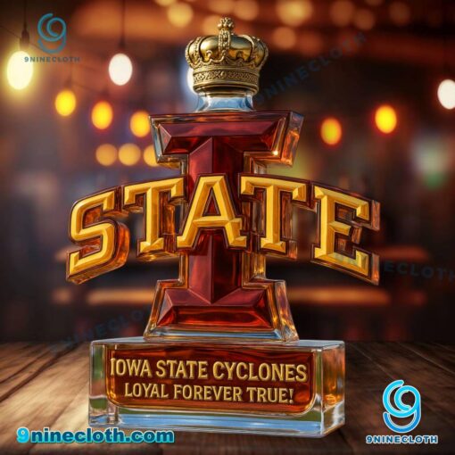 Iowa State Cyclones Loyal Forever True Whiskey Bottle AWczU6r