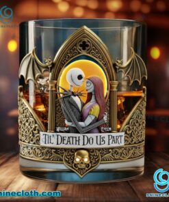 Jack Skellington And Sally Til' Death Do Us Part Personalized Whiskey Glass Qf0mVHh