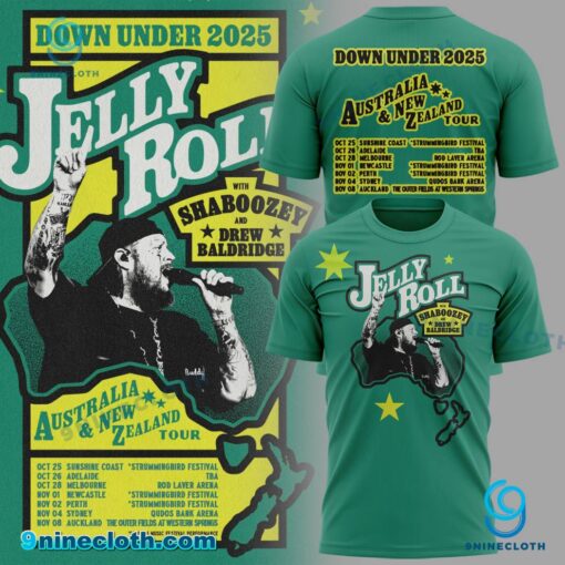 Jelly Roll Down Under 2025 Australia & New Zealand Tour T-shirt gf4LQFE
