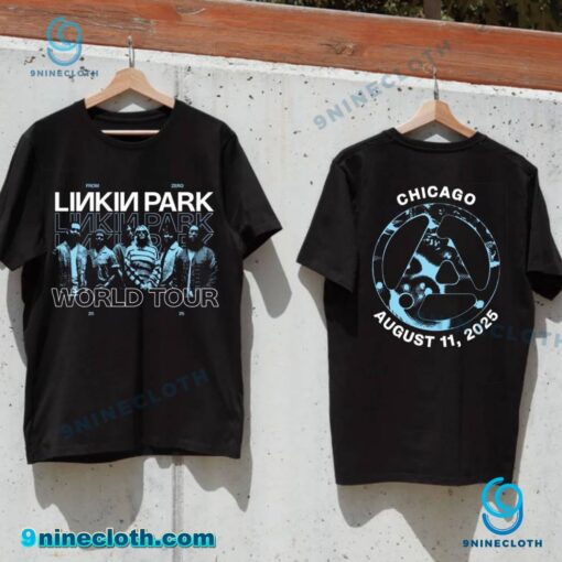 Linkin Park From Zero World Tour In Chicago Illinois August 11 2025 T-shirt lVLK0TI