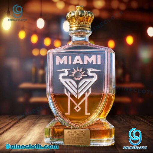 Lionel Messi Inter Miami Custom Whiskey Bottle 17FJ8A2