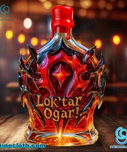 Lok'tar Ogar World Of Warcraft Custom Whiskey Bottle tbfWjH2