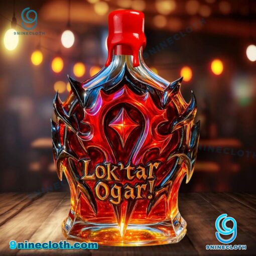 Lok'tar Ogar World Of Warcraft Custom Whiskey Bottle tbfWjH2