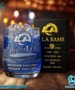 Los Angeles Rams Whose House Rams House Whiskey Glass QdE5pgt