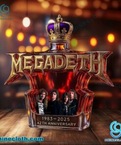Megadeth 42nd Anniversary 1983-2025 Custom Whiskey Bottle SQOXzU5