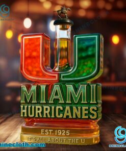 Miami Hurricanes It's All About The U Custom Whiskey Bottle p63TjBm