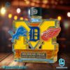 Michigan Pride Detroit Lions,detroit Tigers And Detroit Red Wings Custom Whiskey Bottle-a 1F4qaVo