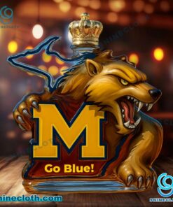 Michigan Wolverines Go Blue Custom Whiskey Bottle BNc8fth