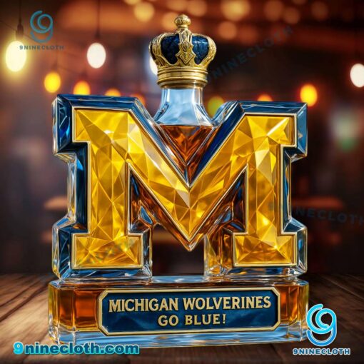 Michigan Wolverines football custom Whisky Bottle piXKuzZ