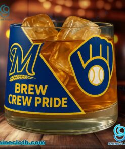 Milwaukee Brewers Brew Crew Pride Whiskey Glass qVh1tRE