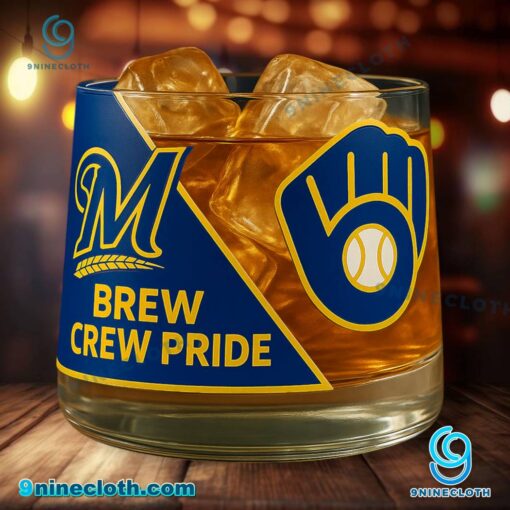 Milwaukee Brewers Brew Crew Pride Whiskey Glass qVh1tRE