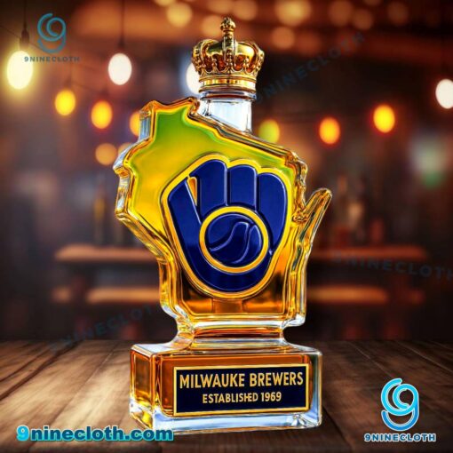 Milwaukee Brewers Established 1969 Custom Whiskey Bottle nPavgze
