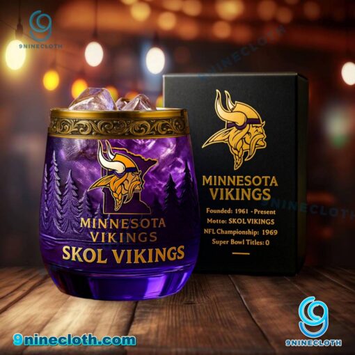 Minnesota Vikings Whiskey Glass 8ntweTh