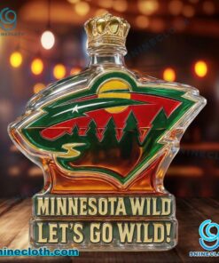 Minnesota Wild Let's Go Wild Custom Whiskey Bottle jsaRAlp