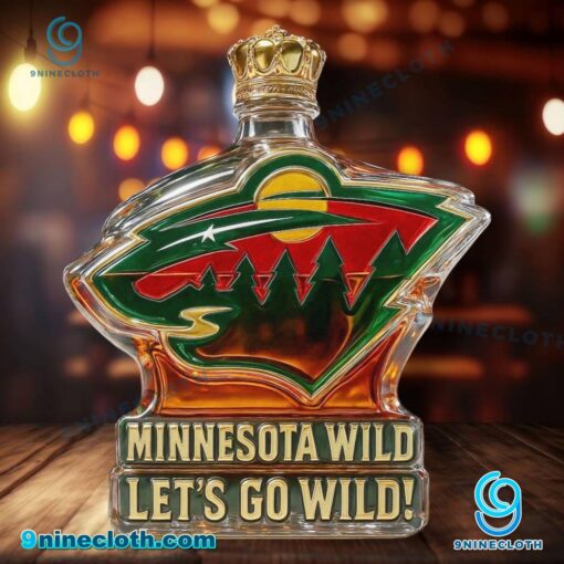 Minnesota Wild Let's Go Wild Custom Whiskey Bottle jsaRAlp