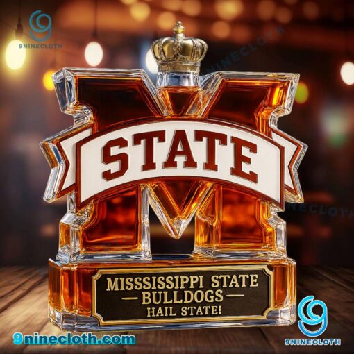 Mississippi State Bulldogs Hail State Custom Whiskey Bottle Km3VsUr
