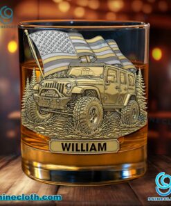 Modified Off Road Vehicle Personalized Whiskey Glass 4pcytdD