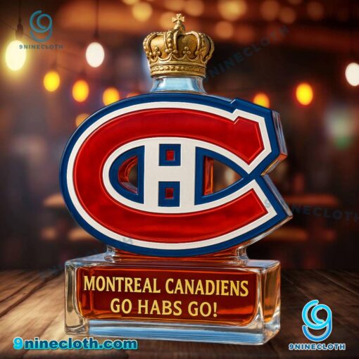 Montreal Canadiens Go Habs Go Custom Whiskey Bottle a1sYxoI