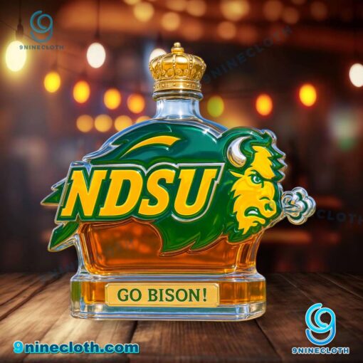 North Dakota State Bison Custom Whiskey Bottle sRu1dgV