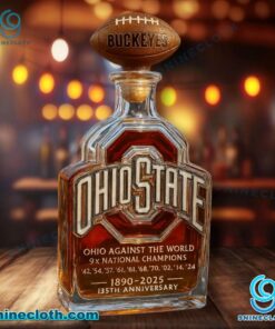 Ohio Against The World 9x National Champions 135th Anniversary Whiskey Bottle sh6w5kb
