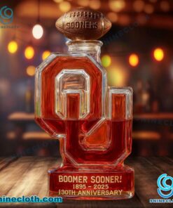 Oklahoma Sooners Boomer Sooner 1895-2025 130th Anniversary Custom Whiskey Bottle oFbgxac