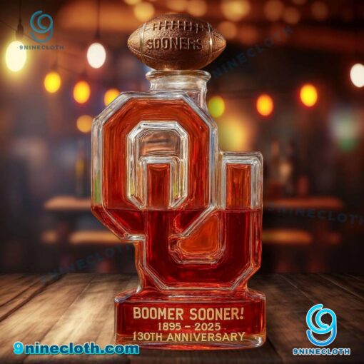 Oklahoma Sooners Boomer Sooner 1895-2025 130th Anniversary Custom Whiskey Bottle oFbgxac
