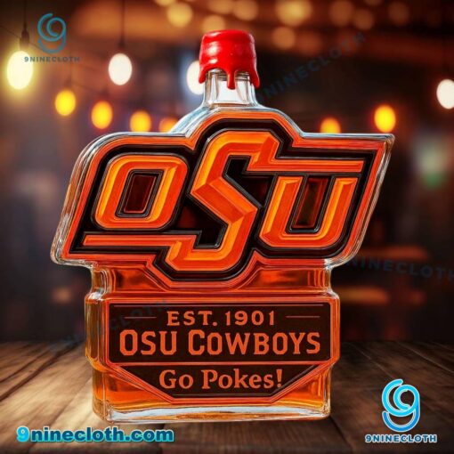 Osu Cowboys Go Pokes Custom Whiskey Bottle 3Gip9oa
