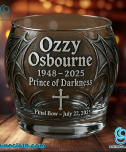 Ozzy Osbourne 1948-2025 Prince Of Darkness Final Bow July 22 2025 Whiskey Glass eETjWqS