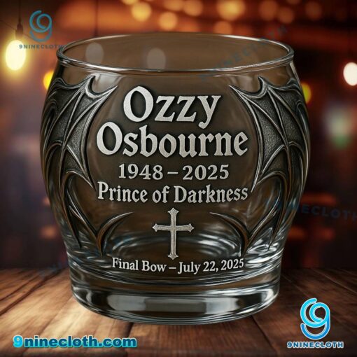 Ozzy Osbourne 1948-2025 Prince Of Darkness Final Bow July 22 2025 Whiskey Glass eETjWqS