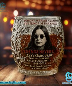 Ozzy Osbourne Prince Of Darkness Soul Of Black Sabbath 1948-2025 Whiskey Glass zl07AVd